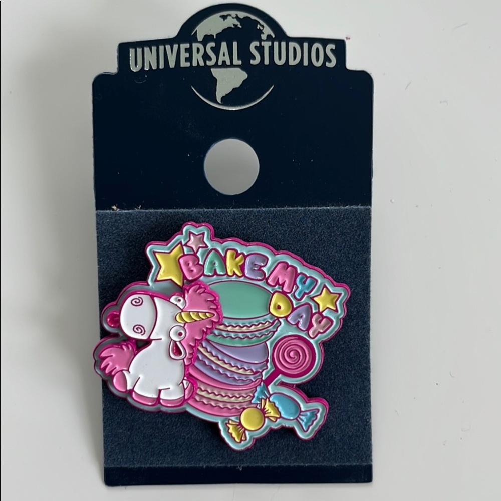 Universal Studios 'Bake My Day' Fluffy Unicorn Pin